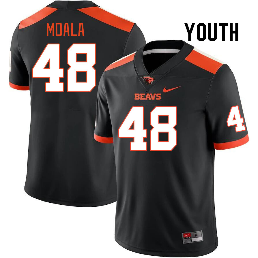 Youth #48 Jessaia Moala Oregon State Beavers College Football Jerseys Stitched-Black